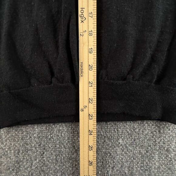 Lacoste Sweater Men Wool Size 2 Black Collared Preppy Knit Pullover Adult Logo - Picture 4 of 16